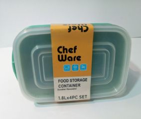 Picture of 1.8Lx4pcs. Chef Ware Food Storage Container