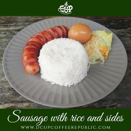 Picture of Sausage with Rice and Sides