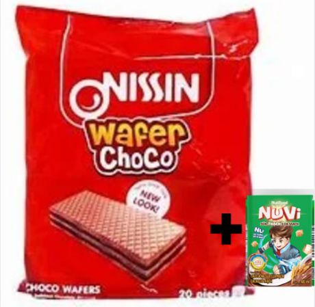 Picture of Nissin Wafer Choco 20s + Free Monde Nuvi 100ml