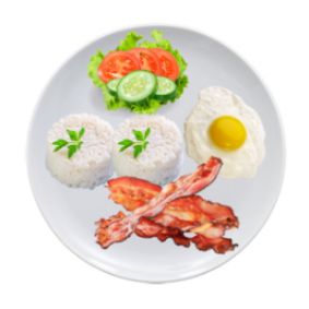 Bacon, egg, and rice meal or Baconsilog