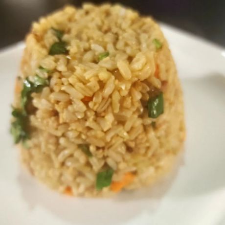 Brown Rice Pork Chao Fan (1 cup)