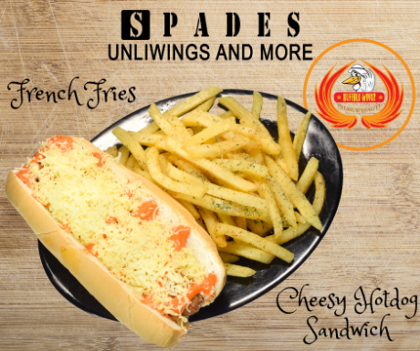 Picture of Cheesy Hotdog Sandwich with Flavored Fries