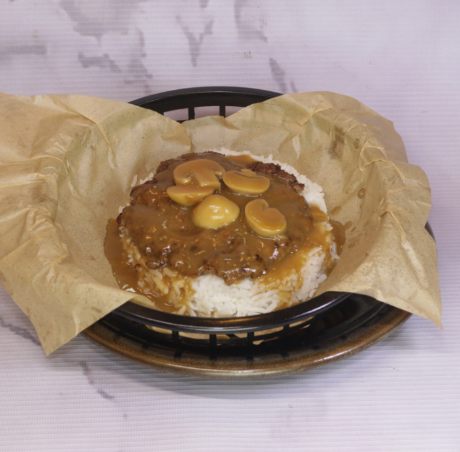 Hungry Beef Patty Steak with Rice