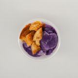 leche flan and ice cream