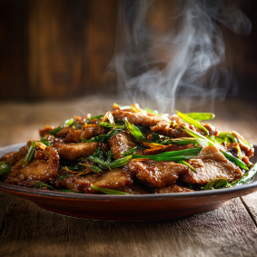 Picture of Stir Fry Pork with Ginger & Spring Onions